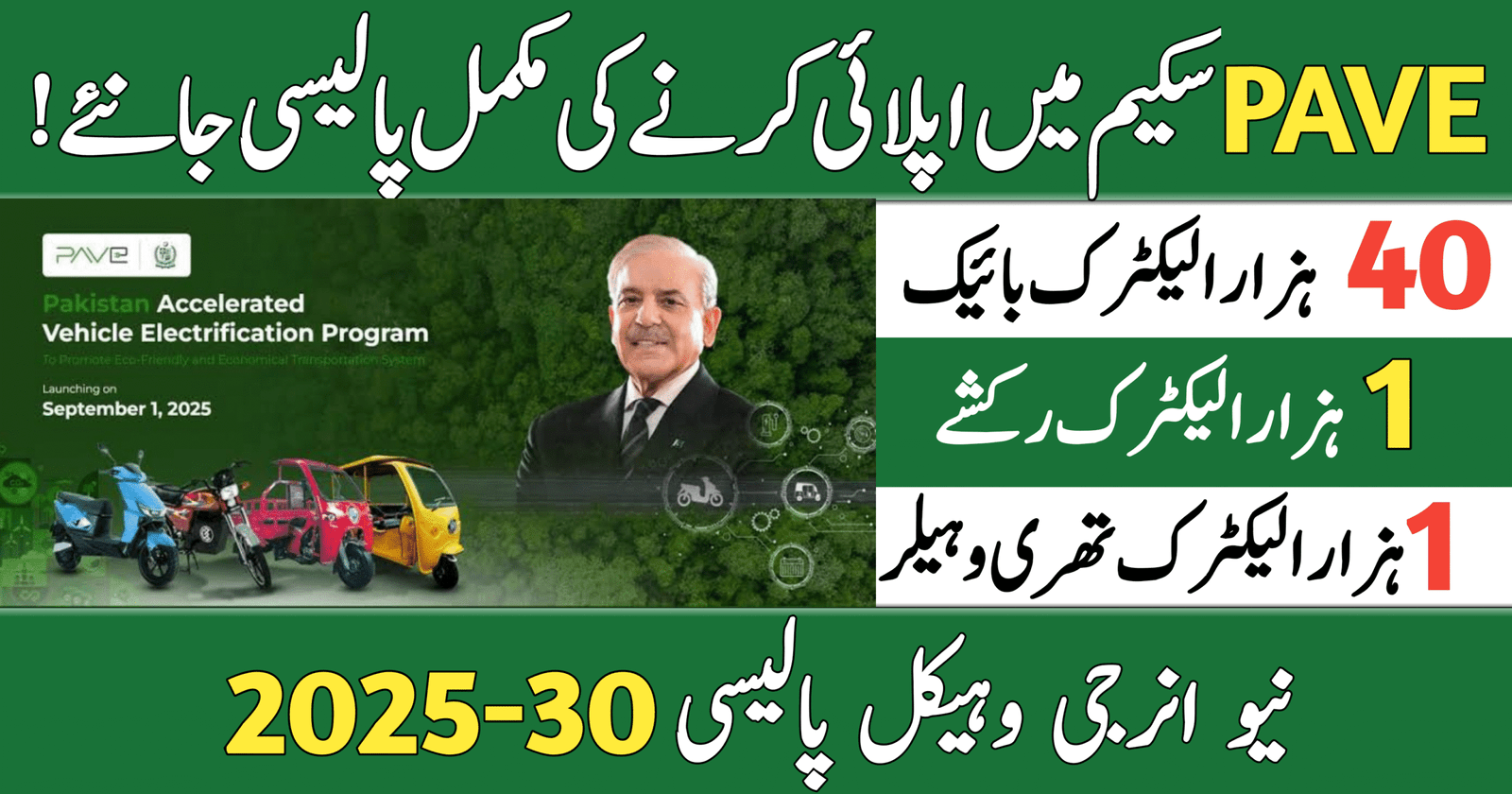 Pakistan PAVE EV Policy