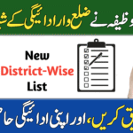 Benazir Taleemi Wazaif District-Wise Payment Schedule